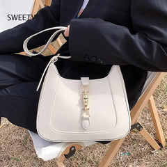 Leather Shoulder Crossbody Bag Underarm Sac A Main for Women
