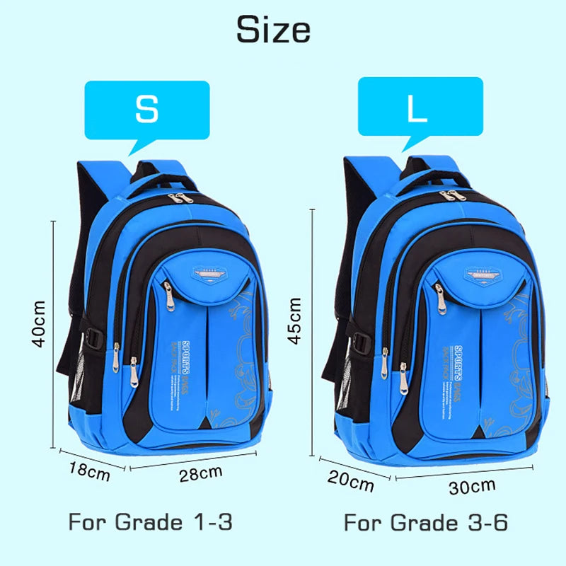 Waterproof Kids Backpack Boys Girls Schoolbag