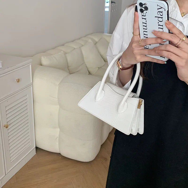 Top-handle Bag Pu Leather Handbags Women Messenger Bags