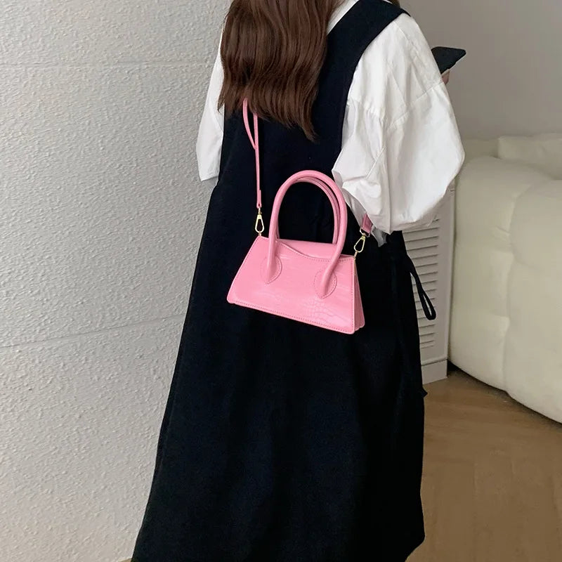 Top-handle Bag Pu Leather Handbags Women Messenger Bags