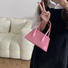 Top-handle Bag Pu Leather Handbags Women Messenger Bags