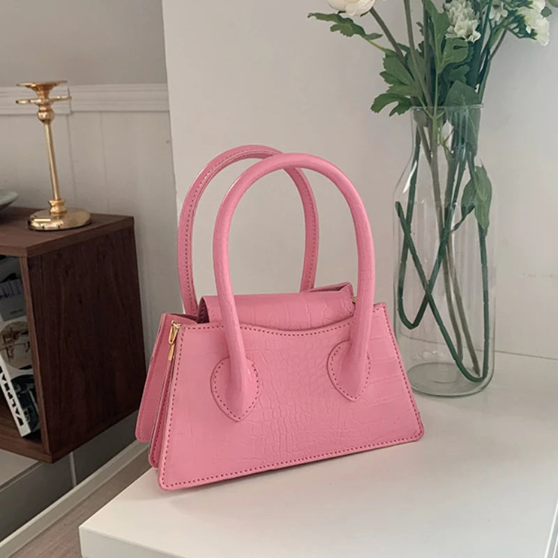 Top-handle Bag Pu Leather Handbags Women Messenger Bags
