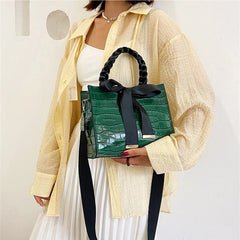 Bowknot Totes Women Shoulder Bag PU Leather