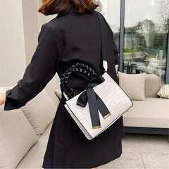 Bowknot Totes Women Shoulder Bag PU Leather