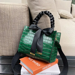 Bowknot Totes Women Shoulder Bag PU Leather