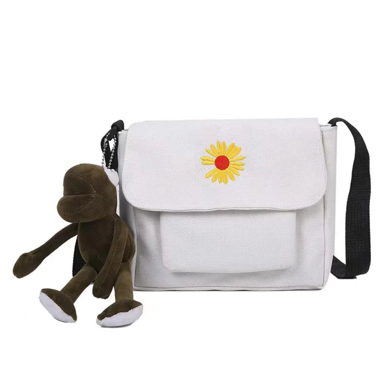 Sweet Cartoon Envelope Messenger Bag with Doll Print