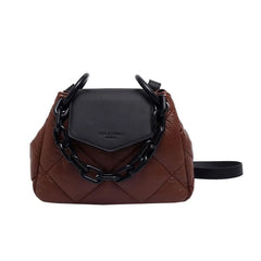 Winter Quilted PU Leather Tote Bag Chain Crossbody Handbag