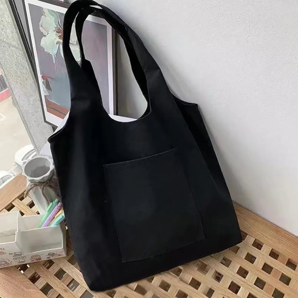 Canvas Tote Bag Women's Shopper Wave Bolsas Eco Handbag