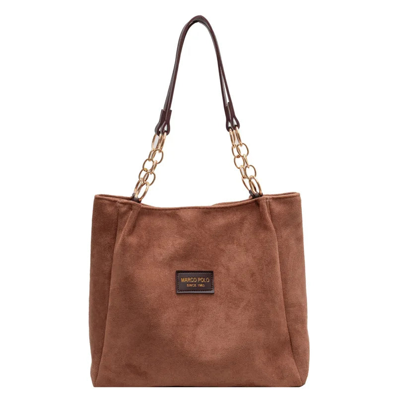 Women's Winter Shoulder Bag PU Leather Handbag Big Zipper Purse