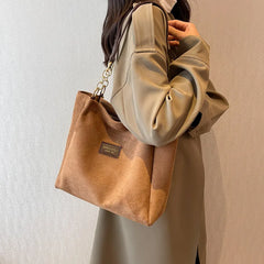 Women's Winter Shoulder Bag PU Leather Handbag Big Zipper Purse