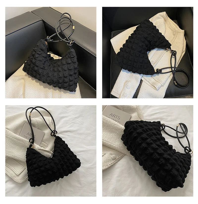 Winter High Handbag Armpit Bag Soft Women Purses and Handbags