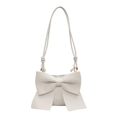 Large Capacity Messenger Bag for Women Solid Crossbody Bow Bag