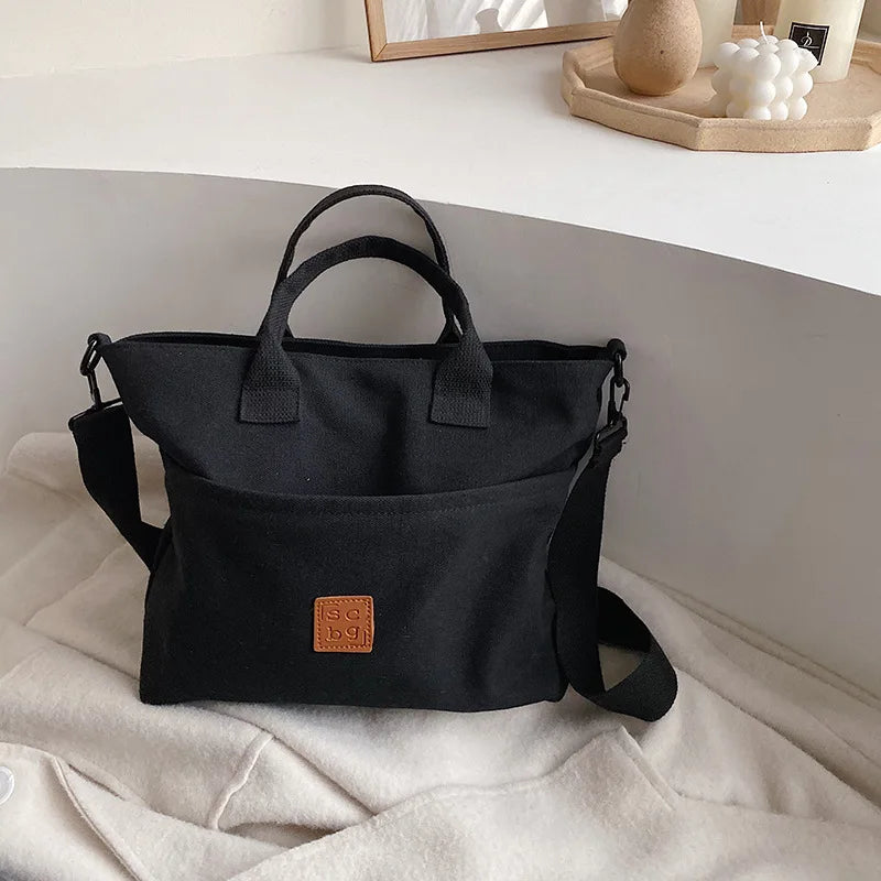 Women's Casual Solid Handbag Tote Top Handle Female Crossbody Bag