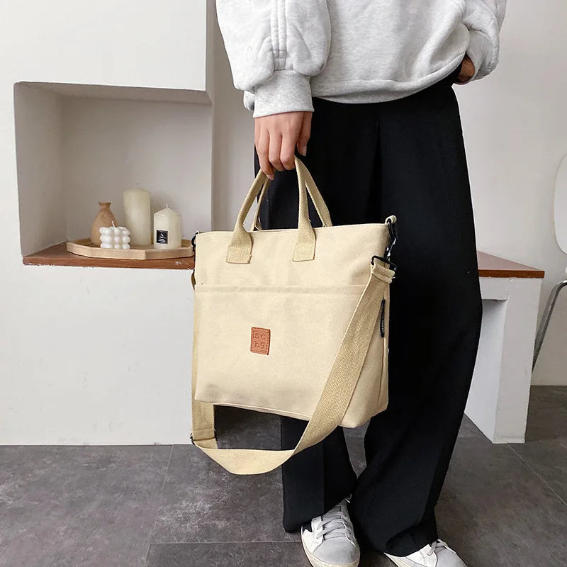 Women's Casual Solid Handbag Tote Top Handle Female Crossbody Bag
