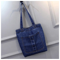 Denim Crossbody Totebag for Women with Zipper