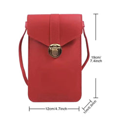 Rainbow Letters Print Cell Phone Shoulder Bag Handbag