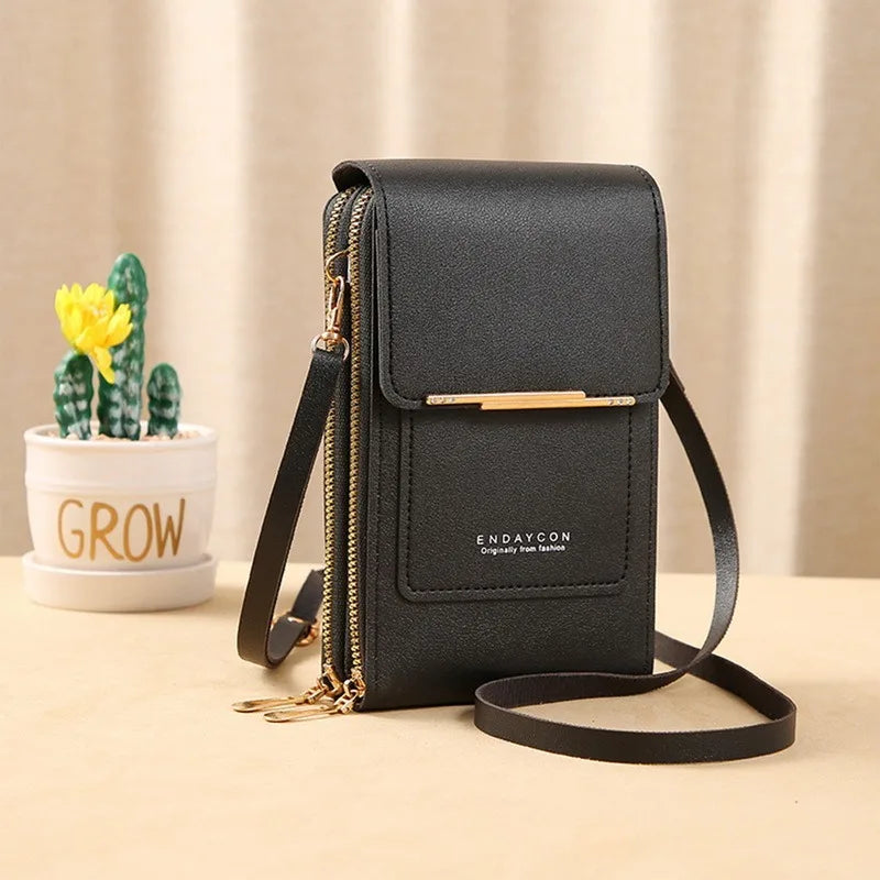 Women's Touch Screen Shoulder Bag RFID Anti Theft Crossbody Wallet