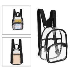 Transparent Backpack School Bag Water Resistant Large Capacity PVC Book Bag
