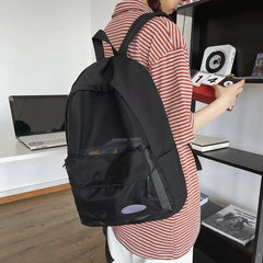 Clear Nylon PVC Girls School Backpack Rucksack Mochila
