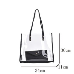 Transparent PVC Crossbody Handbag Set - High Quality Bucket Bag for Women