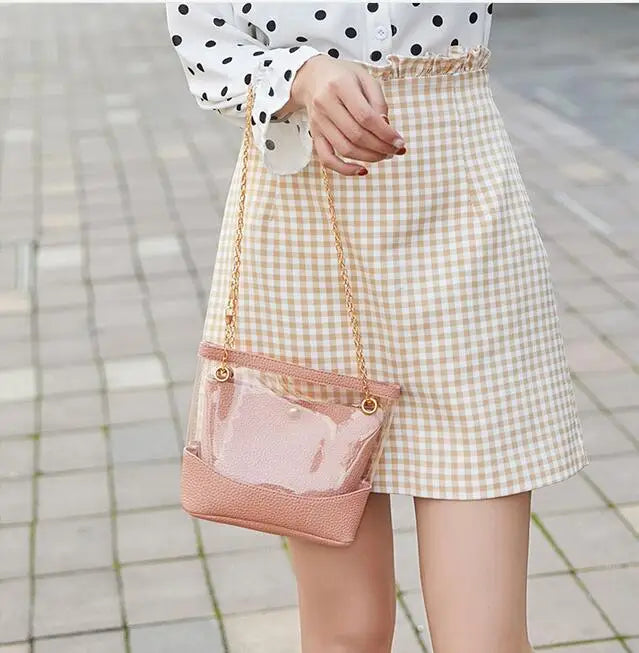 Transparent Jelly Bag for Women Shoulder Bag Small Chain Ladies