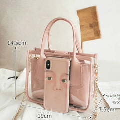 Transparent Jelly Crossbody Bag for Women Handbag Shoulder Bags