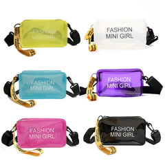 Transparent Laser Crossbody Bag Candy Letter Wild PVC Jelly Small Tote Bag