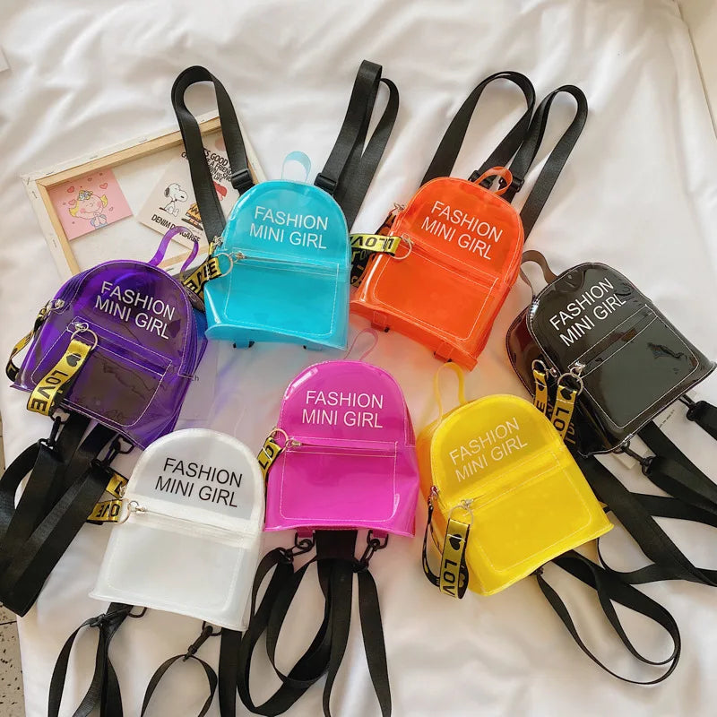 Transparent Laser Crossbody Bag Candy Letter Wild PVC Jelly Small Tote Bag