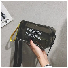 Transparent Laser Crossbody Bag for Women Candy Letter Mini Shoulder Messenger