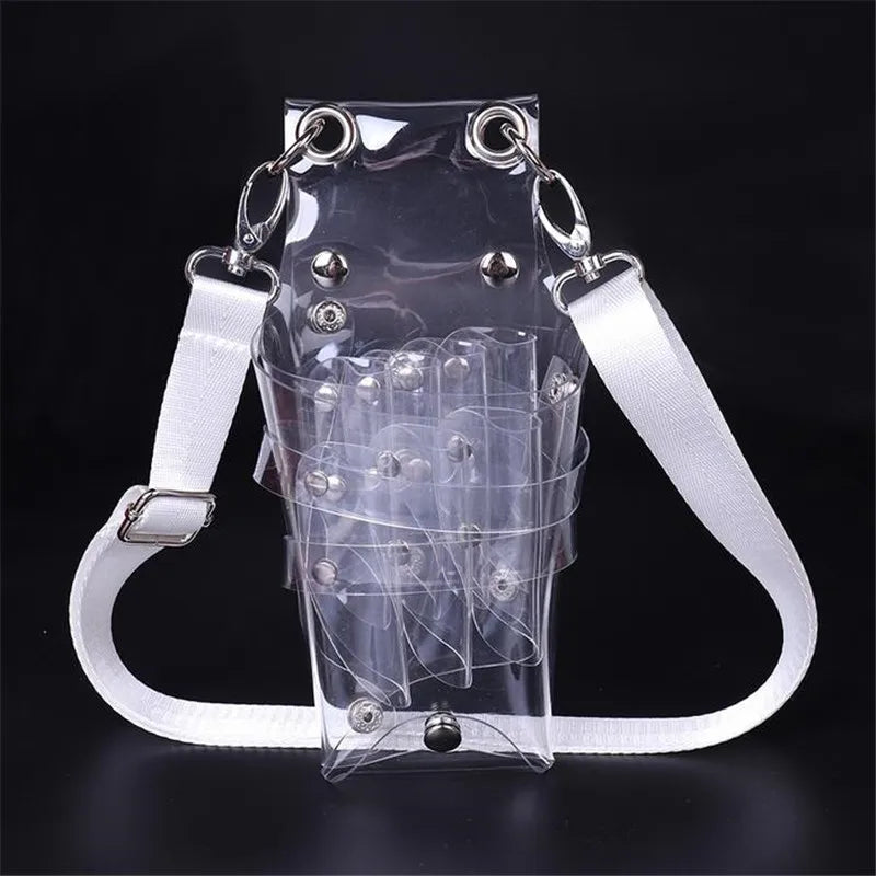 7-Pocket PVC Hair Scissors Bag Barber Pouch