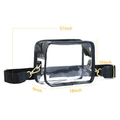 Transparent PVC Square Outdoor Phone Bag with Shoulder Strap