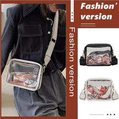 Transparent PVC Square Outdoor Phone Bag with Shoulder Strap