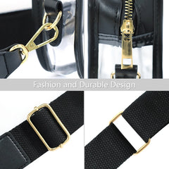 Transparent PVC Square Outdoor Phone Bag with Shoulder Strap