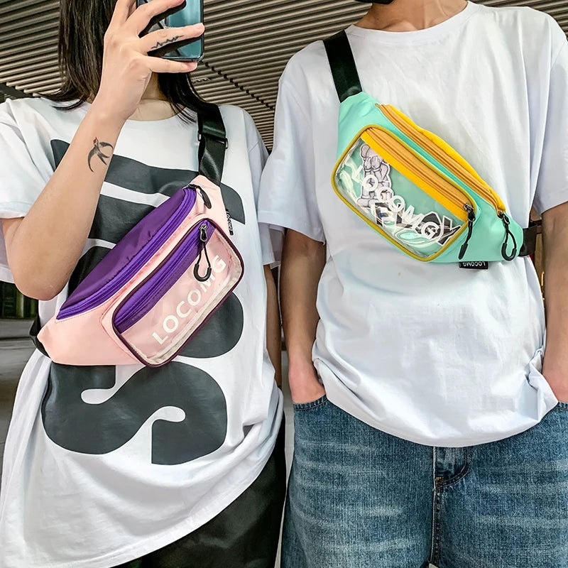 Transparent PVC Waist Bag Unisex Fanny Pack Chest Bag