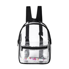 Clear PVC Women Backpack Waterproof Outdoor Shoulder Bag