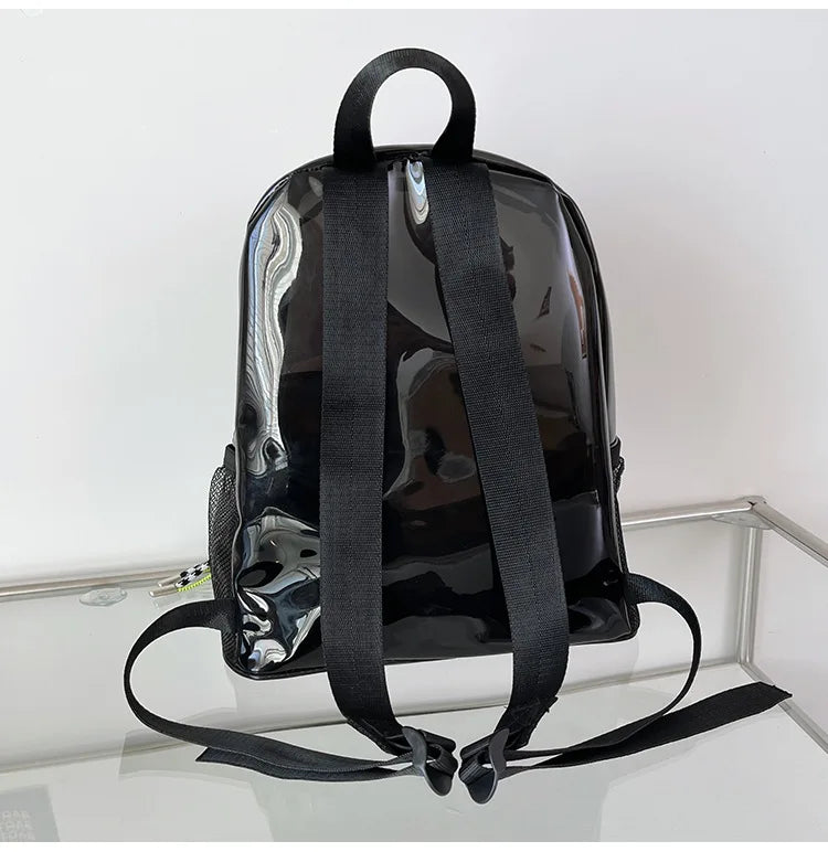 Transparent PVC Women Backpack Summer Waterproof Beach Bag Tassels