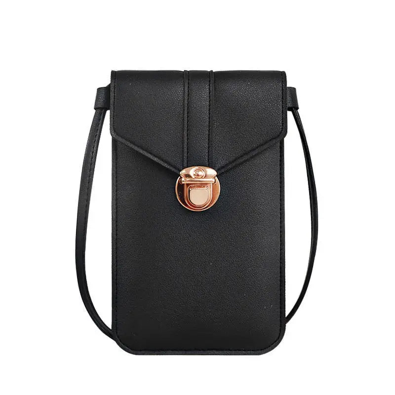 Retro Mobile Phone Bag Women PU Chain Messenger Bags Small Flap Bag