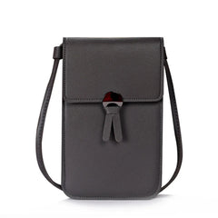 Transparent Touch Screen Retro Mobile Phone Bag Women PU Chain Messenger Bags