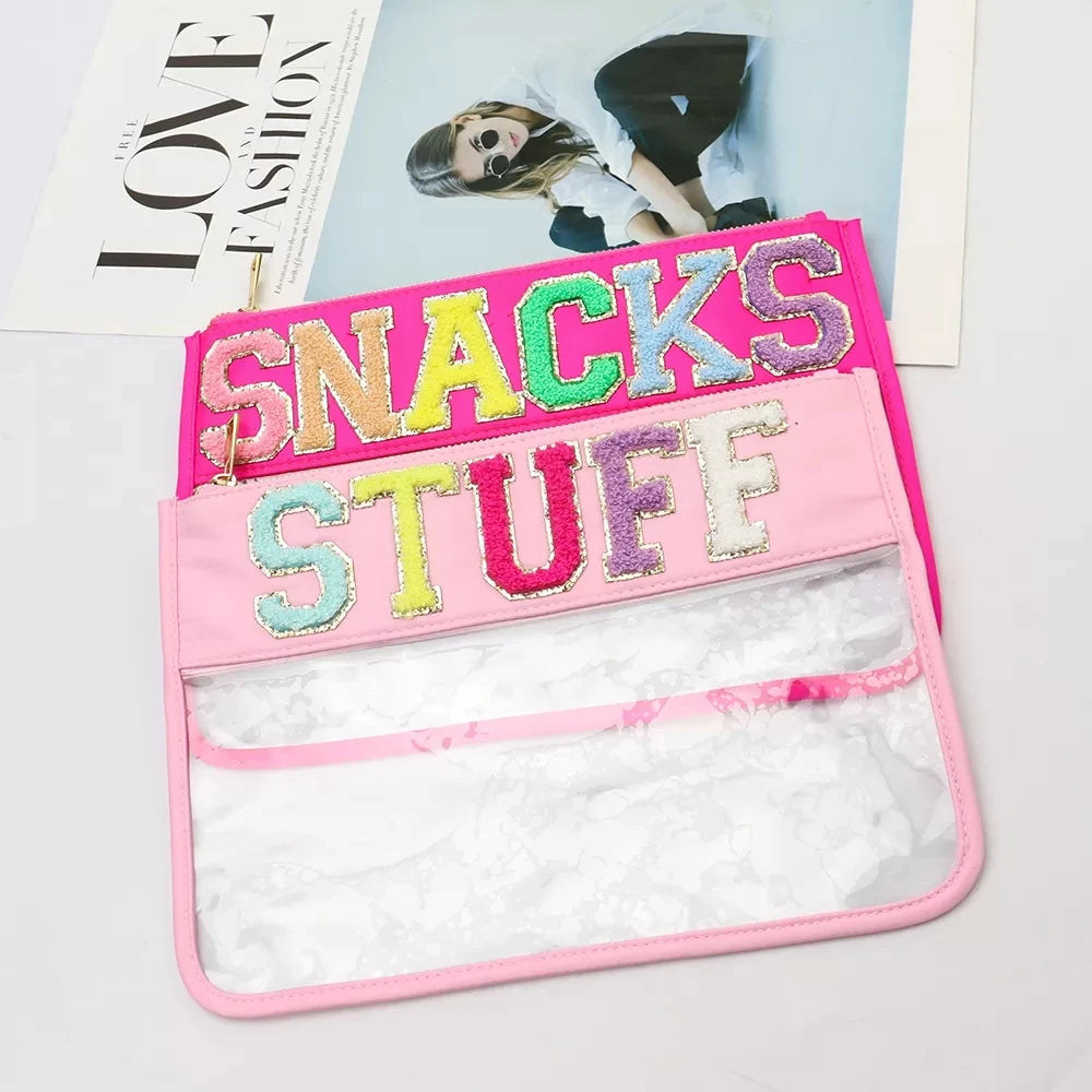 Transparent Women's Cosmetic Bag PVC Nylon Waterproof Makeup Bag