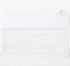 Transparent Women's Cosmetic Bag PVC Nylon Waterproof Makeup Bag