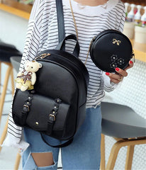 Travel Backpack Casual Backpack Woman High Leather Bags Sets Girls Bags Backpack