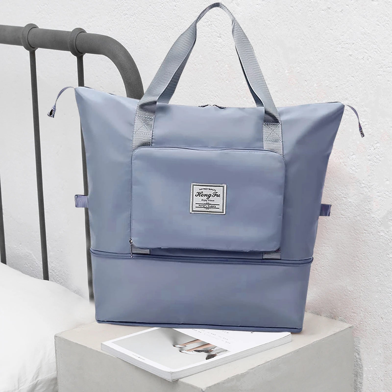 Large Capacity Folding Sports Bag Women Storage Bag Oxford Cloth