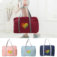 Love Print Tote Bag Travel Organizer Zipper Toiletries Storage Bags
