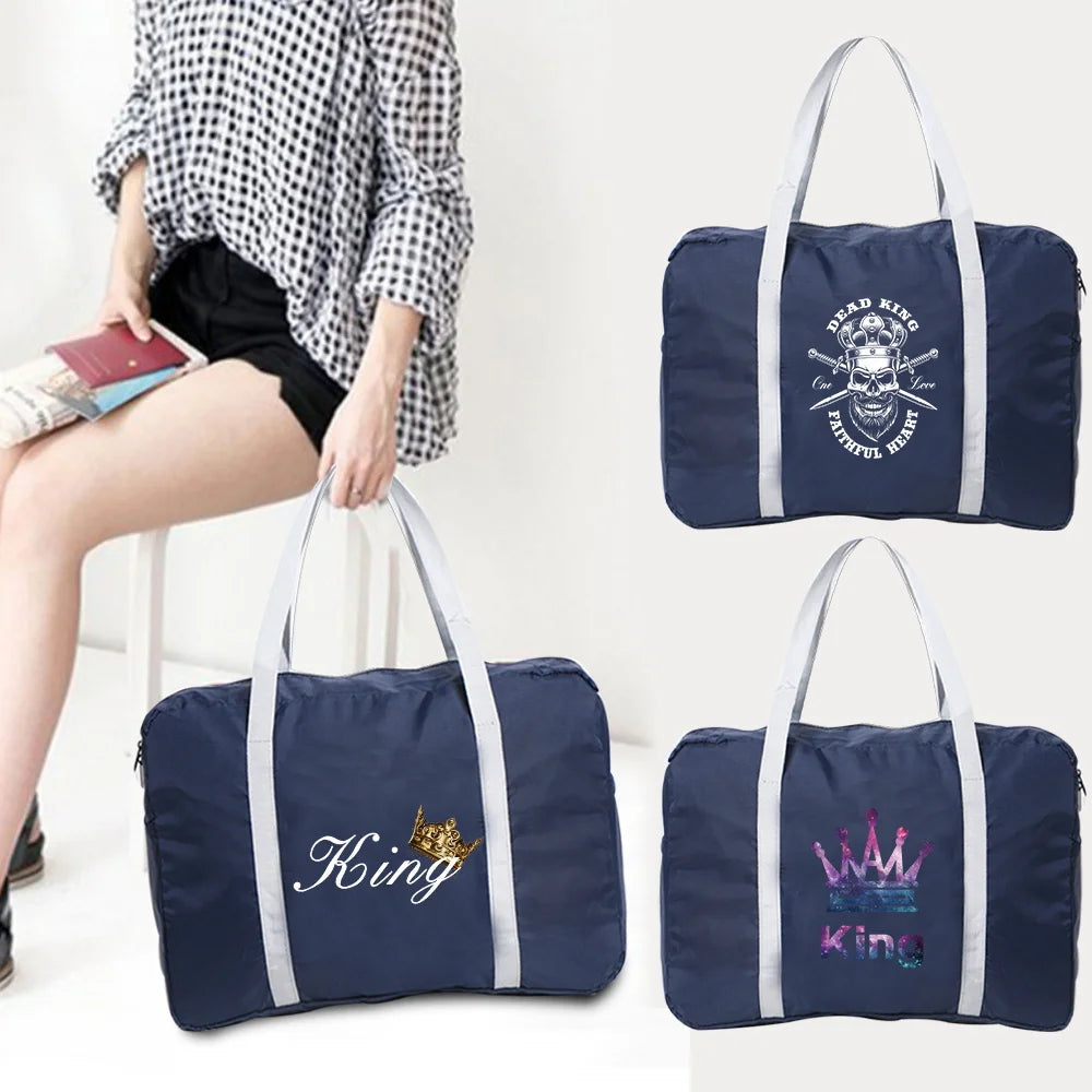 Unisex Foldable Duffle Bag Large Capacity Portable Travel Luggage Bag