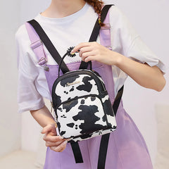 Vintage College Schoolbag Female Backpack Pu Leather Backpacks