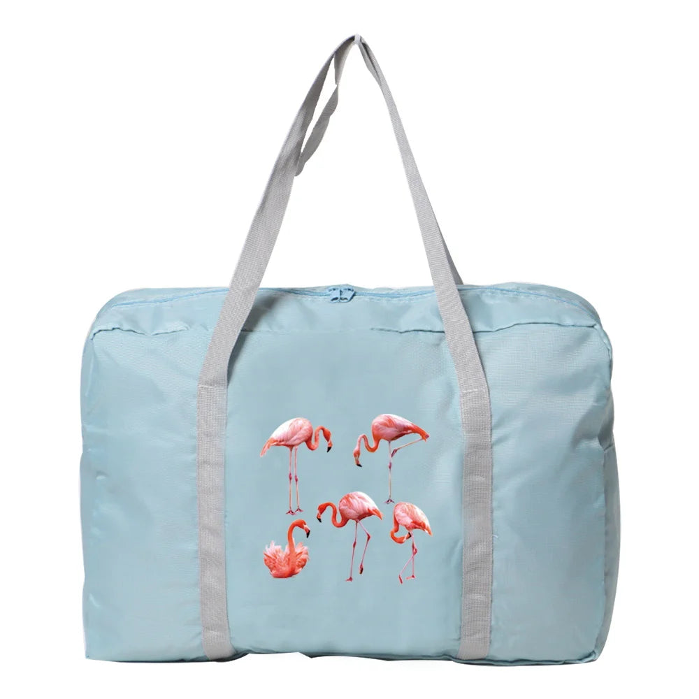 Flamingo Print Travel Bag Multi-function Handbag Camping Toiletries Storage