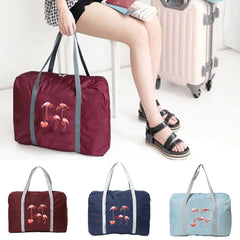 Flamingo Print Travel Bag Multi-function Handbag Camping Toiletries Storage