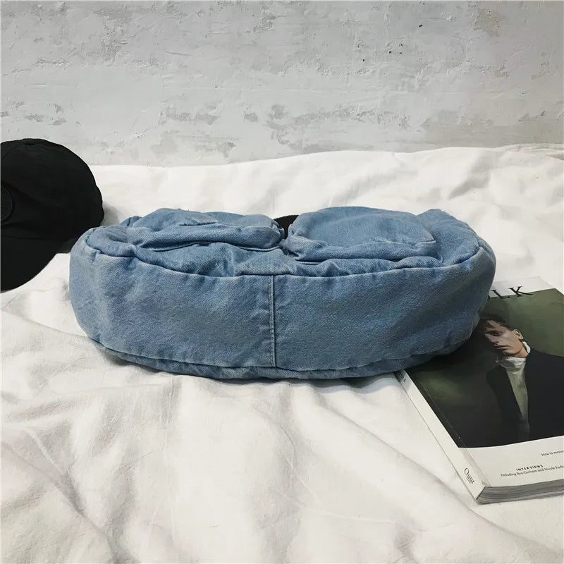Travel Denim Shoulder Bag Women Handbags Large Capacity Shopping Bag