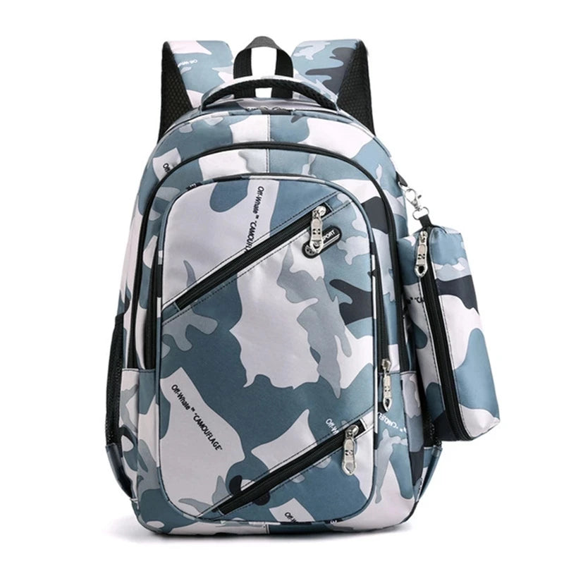 Camouflage School Bag for Teen Boys Girls, Military Backpack