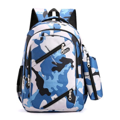 Camouflage School Bag for Teen Boys Girls, Military Backpack